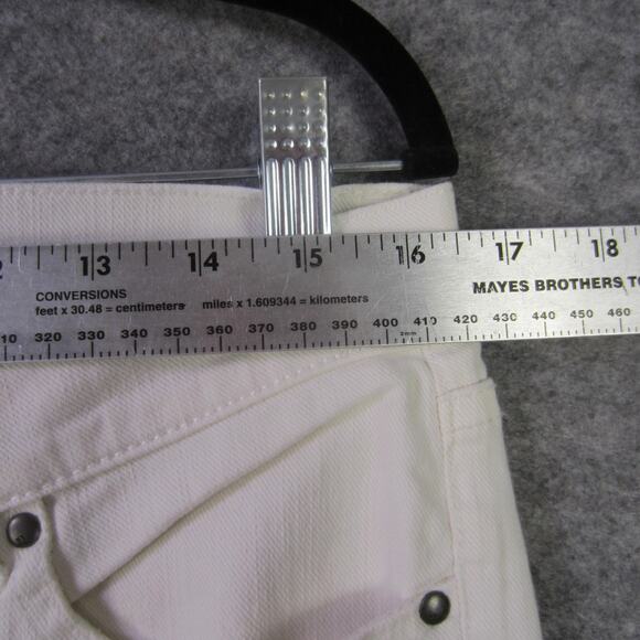 Old Navy Jeans Womens 8 White Low Rise Skinny Leg Stretch Denim Pants - Picture 3 of 8